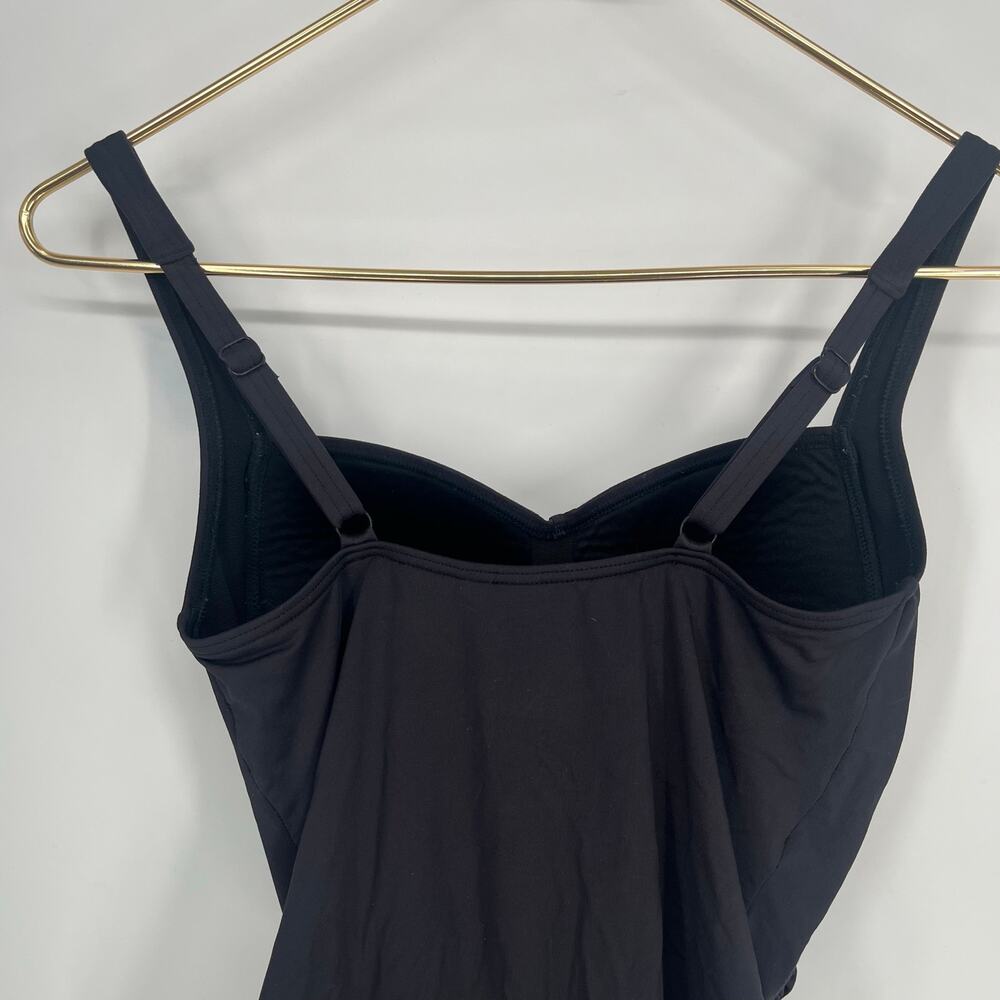 Bond-Eye Black Crinkle Ruched One Piece Swimsuit Size 8 AU/US 4 - Picture 9 of 12
